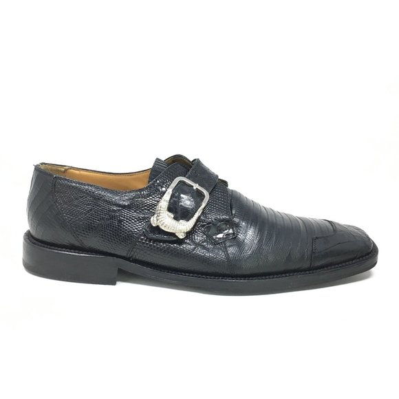 David Eden Loafers Shoes Size 9 Black Croc Liz main image 6